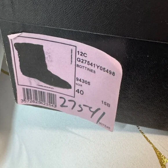 Chanel Perforated Leather Ankle Boots – Black, Size 40 - Picture 6 of 6